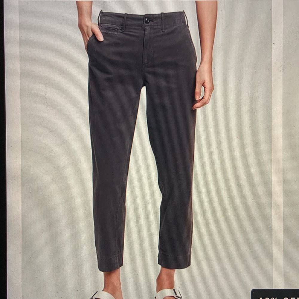 High rise straight khakis